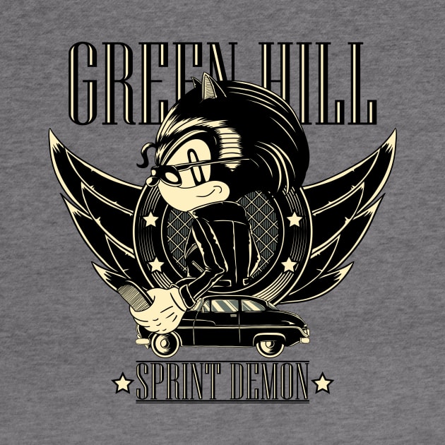 Green Hill Sprint Demon by monochromefrog